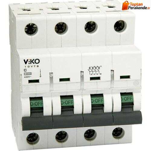 Viko - 10VTB-4C50N 4x50A 4,5kA C Tipi Otomatik Sigorta